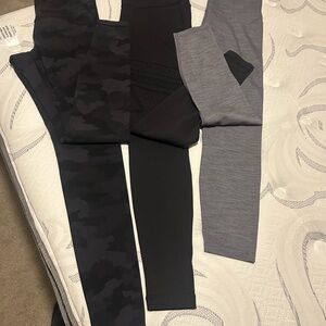 lululemon athletica Black and Gray Leggings Set